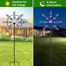 Large Solar Wind Spinner Outdoor, Metal Wind Sculpture Kinetic for Patio Garden Yard Decor, Gift for Family or Friends by CozyNest Decor