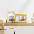 Vittanly 4x6 Picture Frames Set of 9, Shatter Resistant Plexiglass, Display 3.5x5 Pictures with Mat or 4x6 without Mat, Photo Frames for Wall or Tabletop, Engineered Wood, Gold by CozyNest Decor
