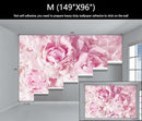 WFBHUA-Pink Floral Wallpaper Mural Peony Flower Wallpaper for Girls Bedroom Wall Murals(Not Peel and Stick) by CozyNest Decor