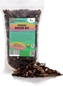 Premium Orchid Soil Mix by Gardenera - Hand Mixed New Zealand Pinus Radiata 100% Natural Potting Soil Bark Mix - for Phalaenopsis Orchid - 1 Quart - Made in USA by GreenHaven Gardens