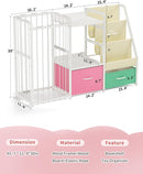 Kids Bookshelf and Toy Storage, Large 3 Tier Book Shelf for Kids Rooms, Sling Baby Bookcase with Stuffed Animal Storage, Toddler Montessori Bookshelf for Nursery, Playroom, Kindergarten by TinyTreasures Baby Boutique
