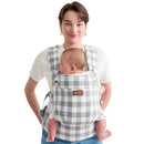 Momcozy Baby Carrier with Natural Cotton Linen, Built to Last, Ergonomic Design, Lightweight and Comfortable, Hands-Free for Moms&Dads, Slate Checkerboard by TinyTreasures Baby Boutique
