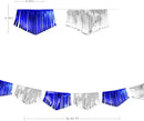 Royal Blue Silver Tassel Banner Metallic Fabric Pennant Bunting Flag for Graduation Birthday Retirement Bachelorette Engagement Wedding Bridal Shower Navy Nautical Ahoy Achor Party Decoration Supplies by GreenHaven Gardens