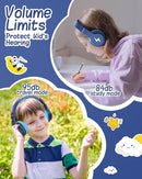 seenda Kids Bluetooth Headphones, Colorful Wireless Over Ear Headset with 85dB/94dB Volume Limited, 45H Playtime, 3 Lighting Modes, Built-in Mic Headphones for Boys Girls iPad Tablet School Dark Blue by TinyTreasures Baby Boutique