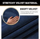 PrinceDeco Sectional Couch Covers Velvet Cushion Covers for Sectional Couch Cushion Covers for Sectional Sofa Separate Sectional Sofa Slipcovers Washable(1 Chaise Back+ 2 Sofa Back,Navy) by CozyNest Decor