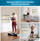 Whole Body Vibration Plate Exercise Poster Set - 6 Workout Guides & 2 Customizable 30-Day Plans for Home & Gym Use by CozyNest Decor