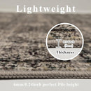 9x12 Area Rug Living Room Rugs, Stain Resistant Washable Rug, Vintage Large Non-Slip Backing, Low Pile Lightweight Print Rug for Bedroom Dinning Room Home Office (Brown) by TinyTreasures Baby Boutique