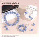 200pcs 10mm Rhinestone Beads for Jewelry Making, Light Blue Shiny Round Disco Ball Beads Bulk, Sparkle Crystal Clay Christmas for Bracelet Baseball Necklace Earring Crafting and DIY by TinyTreasures Baby Boutique