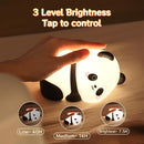 Lying Panda Night Light, Cute Baby Light 3 Level Dimmable, Nursery Nightlight for Snoothing, Sleeping Companion, Auto-Off 30Min Timer, Rechargeable Battry Cordless, by TinyTreasures Baby Boutique