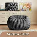 Premium Beige Bean Bag Chair for Adults with Armrest- Ultra Plush Memory Foam Lounge Sofa & Comfy Reading Nook Chair for Bedroom, Living Room & Dorm (Gray, 4FT) by CozyNest Decor