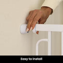 Cumbor 36" Extra Tall Baby Gate for Dogs and Kids with Wide 2-Way Door, 29.7"- 46" Width, and Auto Close Personal Safety for Babies and Pets, Fits Doorways, Stairs, and Entryways, White by TinyTreasures Baby Boutique