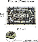 Door Mat Welcome Mat, Heavy Duty Door Mat 17.7 x 29.5 Inch Front Door Mat Rug Doormat for Outdoor Entrance Home Non-Slip Rubber Rug for Front Door, Outside, Entryway, Patio (Yellow Welcome) by CozyNest Decor