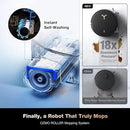 ECOVACS DEEBOT X8 PRO OMNI Robot Vacuum and Mop, 18000Pa, OZMO ROLLER Instant Self-Washing Mopping, 167℉ Hot Water Mop Washing, Auto Cleaning Solution Adding, Hot Air-Drying, Self-Emptying, Black by CozyNest Decor