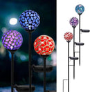 VCUTEKA Solar Garden Decorative Lights Outdoor, Mosaic Solar Light Waterproof LED Pathway Stake Light for Landscape Patio Yard Deck Walkway Decoration, 3 Pack （Blue&Purple&Red） by CozyNest Decor