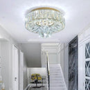 Mini Chandelier Modern Crystal Chandeliers for Hallway LED Flush Mount Ceiling Light Dimmable Light Fixture for Dining Room Living Room Bedroom by CozyNest Decor