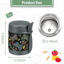 10oz Soup Thermo for Hot Food Kids,Lunch Thermo Kids Food Jar with Spoon Hot Insulated Food Containers,Leak Proof Stainless Steel Wide Mouth Lunch Food Thermo Jar for School(Black-Game Console) by TinyTreasures Baby Boutique