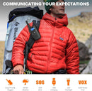 Wishouse Walkie Talkies for Kids Adults - Long Range Rechargeable 2 Way Radios,Gift,Hiking Accessories Camping Gear with Lamp,SOS Siren,NOAA Weather Alert,VOX,Easy to Use 2 Pack by TinyTreasures Baby Boutique
