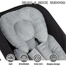 Infant Car Seat Insert Head and Body Support, GFU Reversible Newborn Insert for Carseat with Strap Pads, Soft Stroller Cushion Pillow Insert for Boys and Girls, Fits for Stroller, Swing, Grey by TinyTreasures Baby Boutique