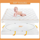 Yoofoss Waterproof Pack and Play Mattress Protector 2 Pack, Quilted Pack and Play Mattress Pad Cover Ultra Soft and Breathable, Playpen/Playard Mattress Sheet for Standard Pack n Play Size 39''x27'' by TinyTreasures Baby Boutique