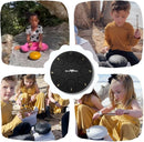 The Balmy Drum - 8 Note 6 Inch Steel Tongue Drum, Steel Drum Instrument, Drums For Children and Adults, Balmy Drum Set for Kids with Music Book, Handpan, Mallet and Carry Bag (Black) by TinyTreasures Baby Boutique