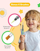 TECJOE 3 Pack Paint With Water Coloring Books for Toddlers, Watercolor Paint Set with 6 Brushes, Painting Activity for Kids Ages 4 5 6 7 8, Christmas Gift arts & Crafts Toy, Princess, Dinosaur & Sea by TinyTreasures Baby Boutique