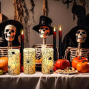Wondise Halloween Flickering Flameless Candles with Spider Decals, Battery Operated Candles with 6hrs Timer, Real Wax Halloween LED Candles for Horror Spooky Halloween Home Decoration(Set of 3, 3"x6") by CozyNest Decor