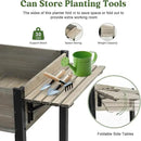 Raised Garden Bed, Metal Leg Wood Planter Boxes with Folding Storage Shelf,Elevated Planter Box for Growing Fresh Herbs, Vegetables, Flowers Great for Outdoor Patio, Deck, Balcony（Gray） by GreenHaven Gardens