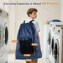 2-Pack Backpack Laundry Bags, Heavy Duty Laundry Bag Backpacks with Adjustable Shoulder Straps, Door Hanging Washing Bag, Laundry Hamper Lining for College Dorm, Travel, Laundromat by CozyNest Decor