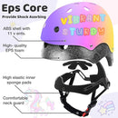 Color Gradient Adjustable Kids Bike Helmet Toddler Skateboard Helmets Boys Girls Child Ventilation Helmet for Multi-Sports Skating Cycling Scooter Balance by TinyTreasures Baby Boutique