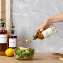HOMCDALY Olive Oil Dispenser for Kitchen, 11.8oz Glass Dispenser Bottles with Pourer for Kitchen, Oil and Vinegar Dispensers Set, Leakproof Oil Bottle for Cooking| Set of 2 (11.8oz) by CozyNest Decor