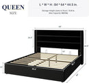 Allewie Queen Size Velvet Lift Up Storage Bed, Modern Wingback Headboard, Hydraulic Support, No Box Spring Needed, Black by CozyNest Decor