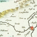 Vintage Map of Macedonia & Greece 1665