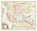 Vintage Map of Macedonia & Greece 1665