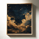 Golden Clouds Beneath a Midnight Sky