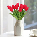 20pcs Red Artificial Tulip Fake Flower 12.9 Inch Spring Mother's Day Easter Gift for Home Kitchen Wedding Decoration by CozyNest Decor