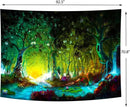 Delur Fantasy Forest Tapestry Mystical River Enchanted Magical Fairy Tale Tree Tapestry Sunrise Landscape Sunset Nature Psychedelic Wall Hanging Headboard for Bedroom Living Room Home Decor (70.8" x 92.5") by CozyNest Decor