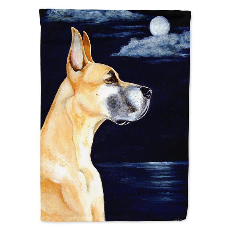 Fawn Great Dane in the Moonlight Flag Canvas House Size