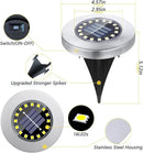 Solar Ground Lights-Waterproof Solar Lights Outdoor Garden- Solar Disk Lights-Upgraded 16LED Bright in-Ground Lights-Landscape Lights for Pathway, Yard, Lawn, Patio, Walkway (12 Pack White Light) by GreenHaven Gardens