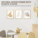 upsimples 9x12 Frame, Natural Solid Wooden Picture Frames, Display 6x8 with Mat or 9 x 12 Without Mat, Wall or Tabletop, 1 Pack, Natural by CozyNest Decor