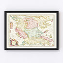 Vintage Map of Macedonia & Greece 1665