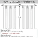 Macochico Pinch Pleated 100% Blackout Curtains Mid Grey Linen Curtains for Bedroom Living Room Farmhouse Thermal Insulated Window Panels Pleated Curtains with Hooks and Tieback 52”Wx72”L 1 Panel by CozyNest Decor