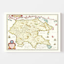 Vintage Map of Ottoman Empire  1665