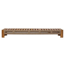 Acacia Wood Outdoor Chaise Lounge with Adjustable Backrest