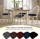 Chair Cushions for Dining Chairs, Indoor Chair Cushions with Ties，Waterproof Chair Pads Set of 4, Navy Blue, 17x16x2.5 Inch by GreenHaven Gardens