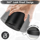 19oz Insulated Vacuum Food Jar with Buckle Lid Wide Mouth Soup Thermo for Hot Food Kids Leakproof Stainless Steel Lunch Container- Black-1Pack by TinyTreasures Baby Boutique