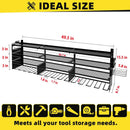 Power Tool Organizer Wall Mount with 12-Drill Holders-800Lbs Load Heavy Duty Metal 4-Layers Garage Storage and Organization Adjustable Battery Tools Rack with Side Panels Utility Racks Gifts for Men by GreenHaven Gardens