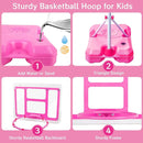 Kids Basketball Hoop with Stand, Adjustable Height 3.5FT-6.2FT Toddler Basketball Hoop, Basketball Goal Outdoor Indoor Toys for Girls Age 3 4 5 6 7 8 Years Old Gifts(Pink) by TinyTreasures Baby Boutique