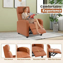 BestMassage | Recliner Chair | No Massage Function | Pu Tan | with Lumbar Support, Adjustable Push Back, Wide Armrests, Footrest & Padded Seat | Easy Assembly | for Living Room, Home Theatre by CozyNest Decor