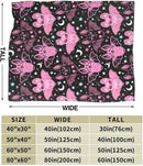 Pink Bat Throw Blanket Soft Fleece Blanket Men Women Gift for Kids Boys Girls for Party Couch Sofa Bed Deco Blankets 50"x40" by CozyNest Decor