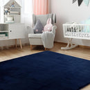 BALAPET Thick Memory Foam 50x50 Play Mat for Playpen, Super Soft Velvet Portable Baby Playpen Mat for Kids Toddler Crawling and Play, Non-Slip Bottom Playmat, Navy Blue by TinyTreasures Baby Boutique